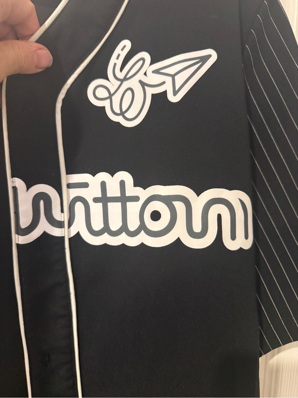 Louis Vuitton Black and White Jersey-Style Top - Picture 2 of 14